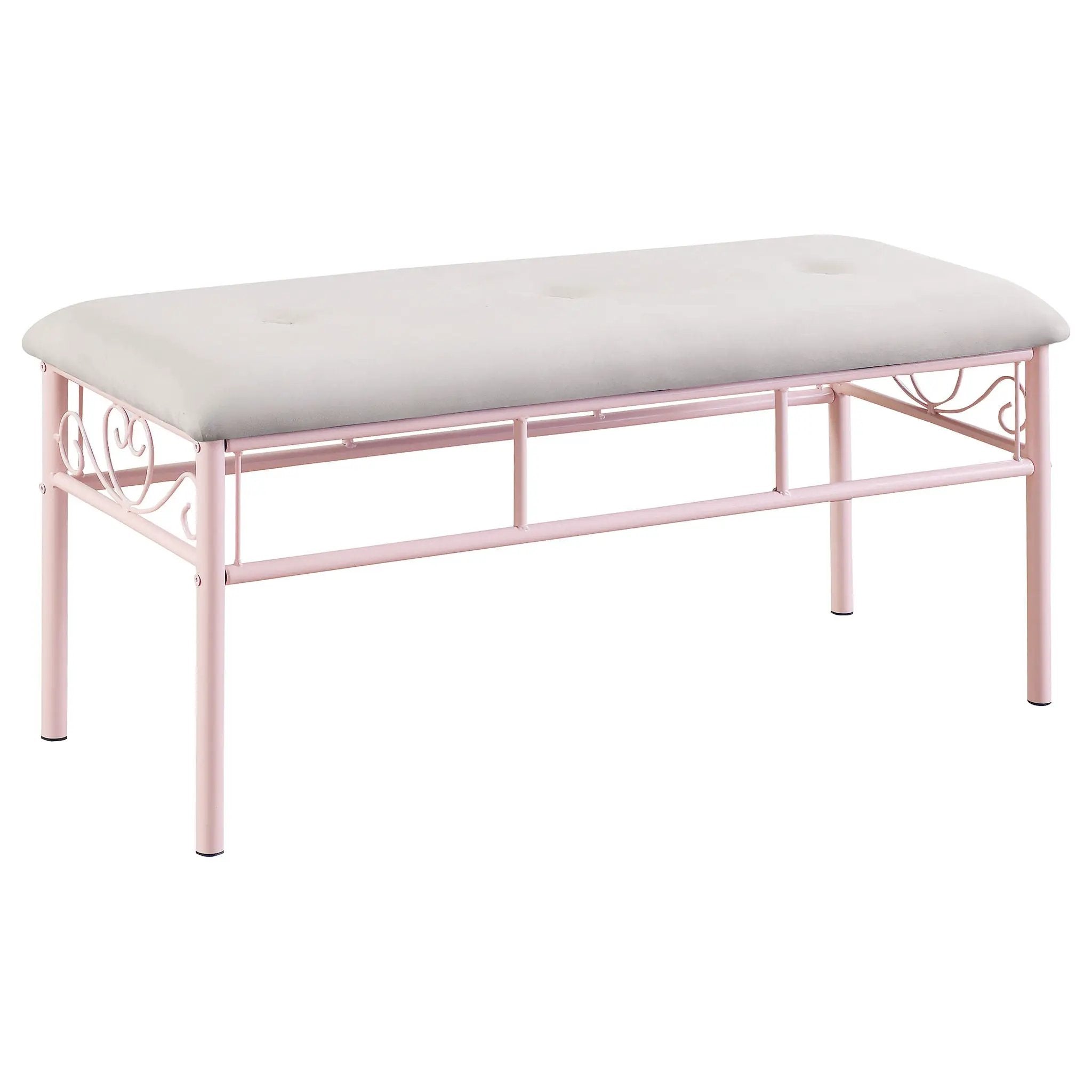 Bench With Upholstered - Pink by HouseOfZazla