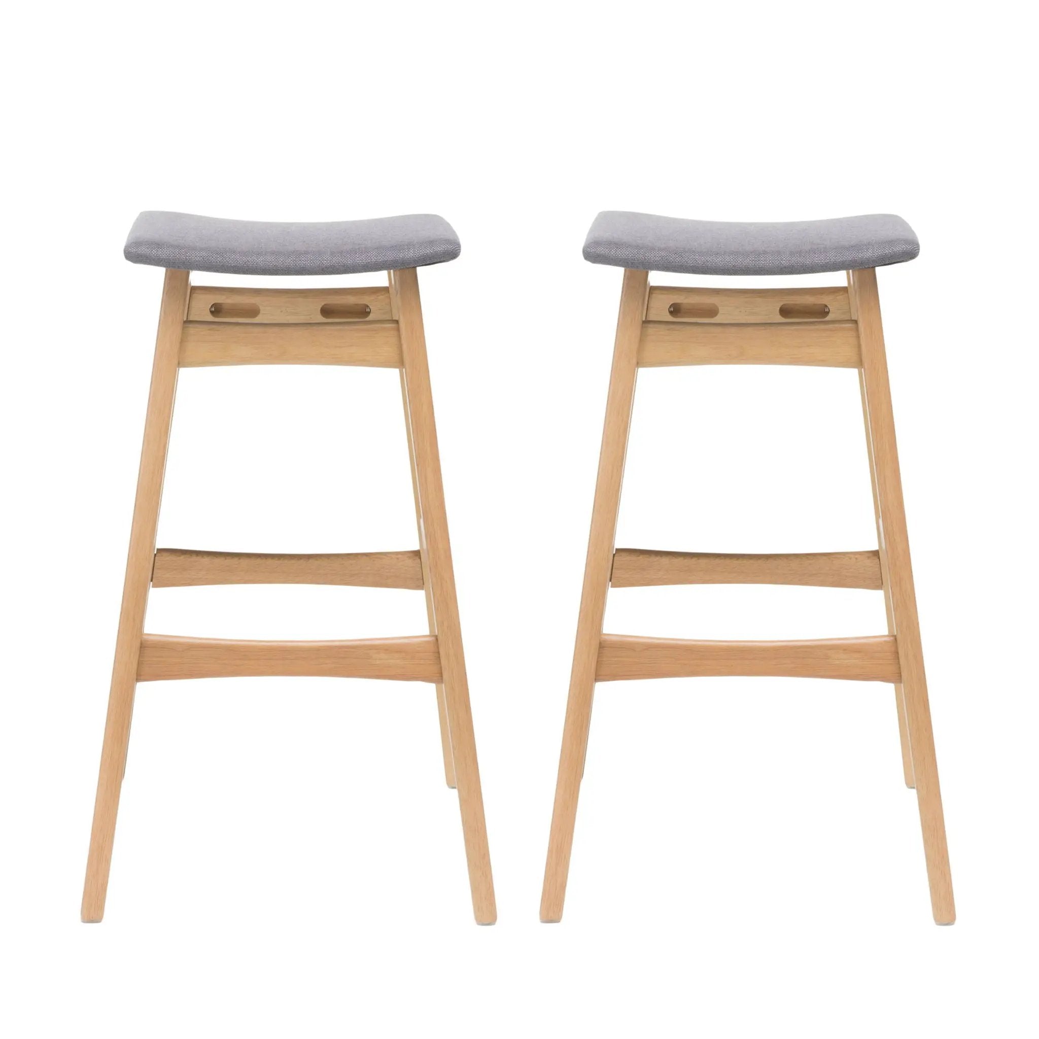 Modern Bar Stool Set With Upholstered Seating by HouseOfZazla