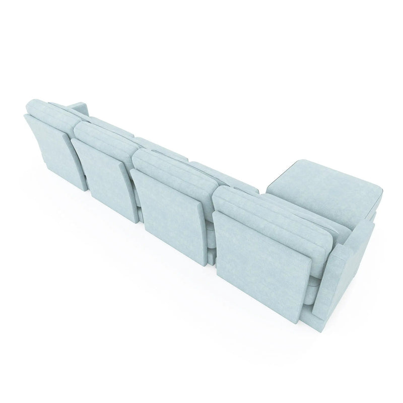 Stylish Sofa With Ottoman And Lumbar Pillows, Ergonomic Design by HouseOfZazla