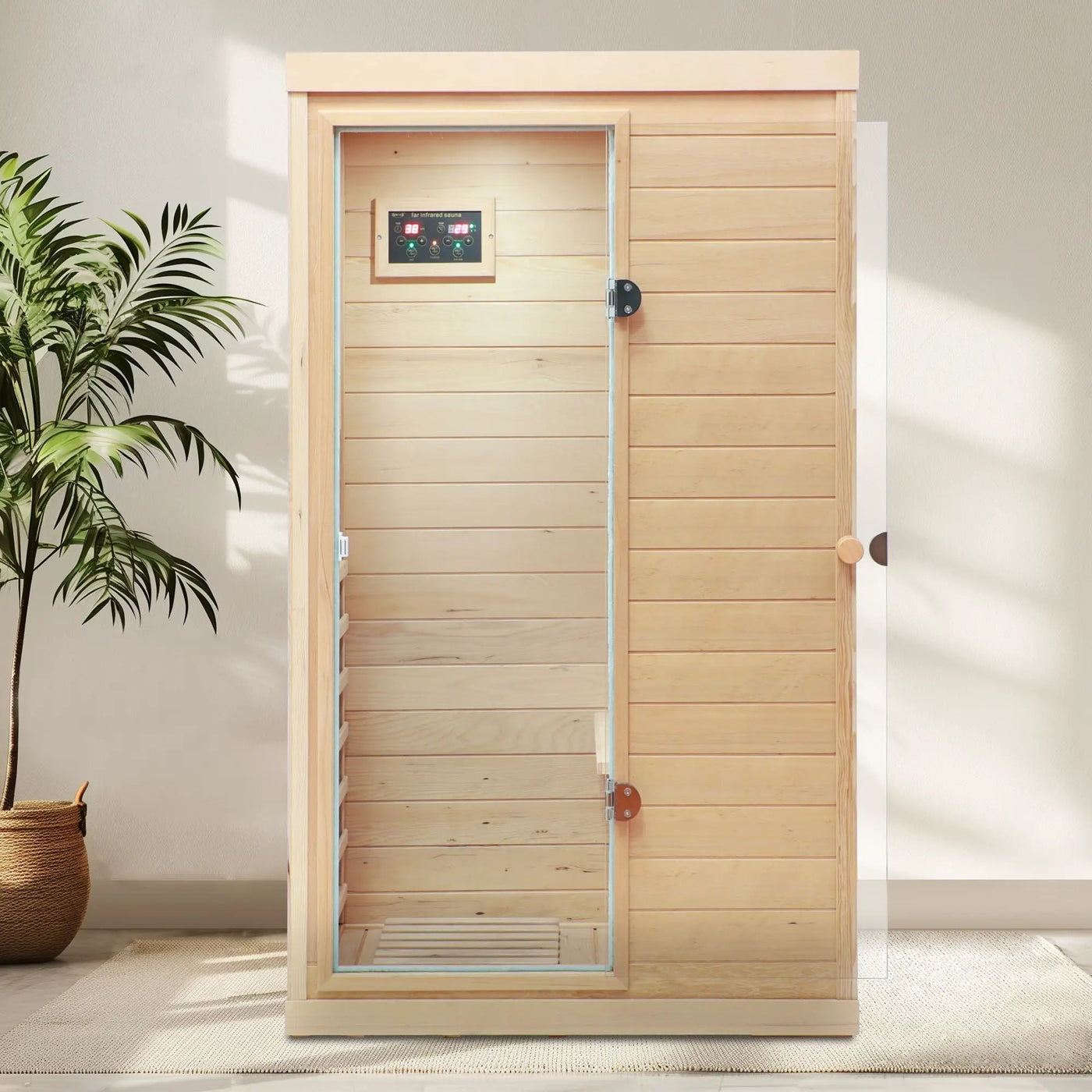 Hemlock Mini 1 Person Far Infrared Door Indoor Sauna Room by HouseOfZazla