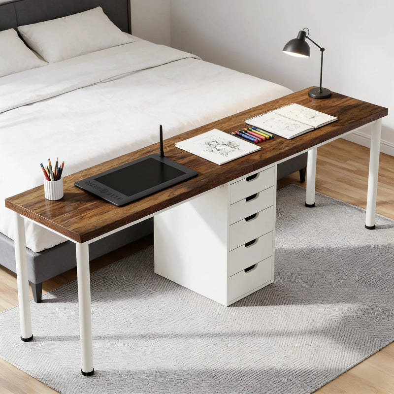Two Person Computer Desk, Workstation by HouseOfZazla
