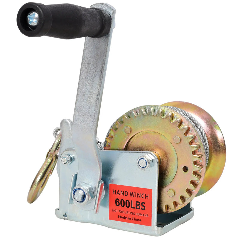 600LBS Hand Winch with 26FT Steel Cable by HouseOfZazla