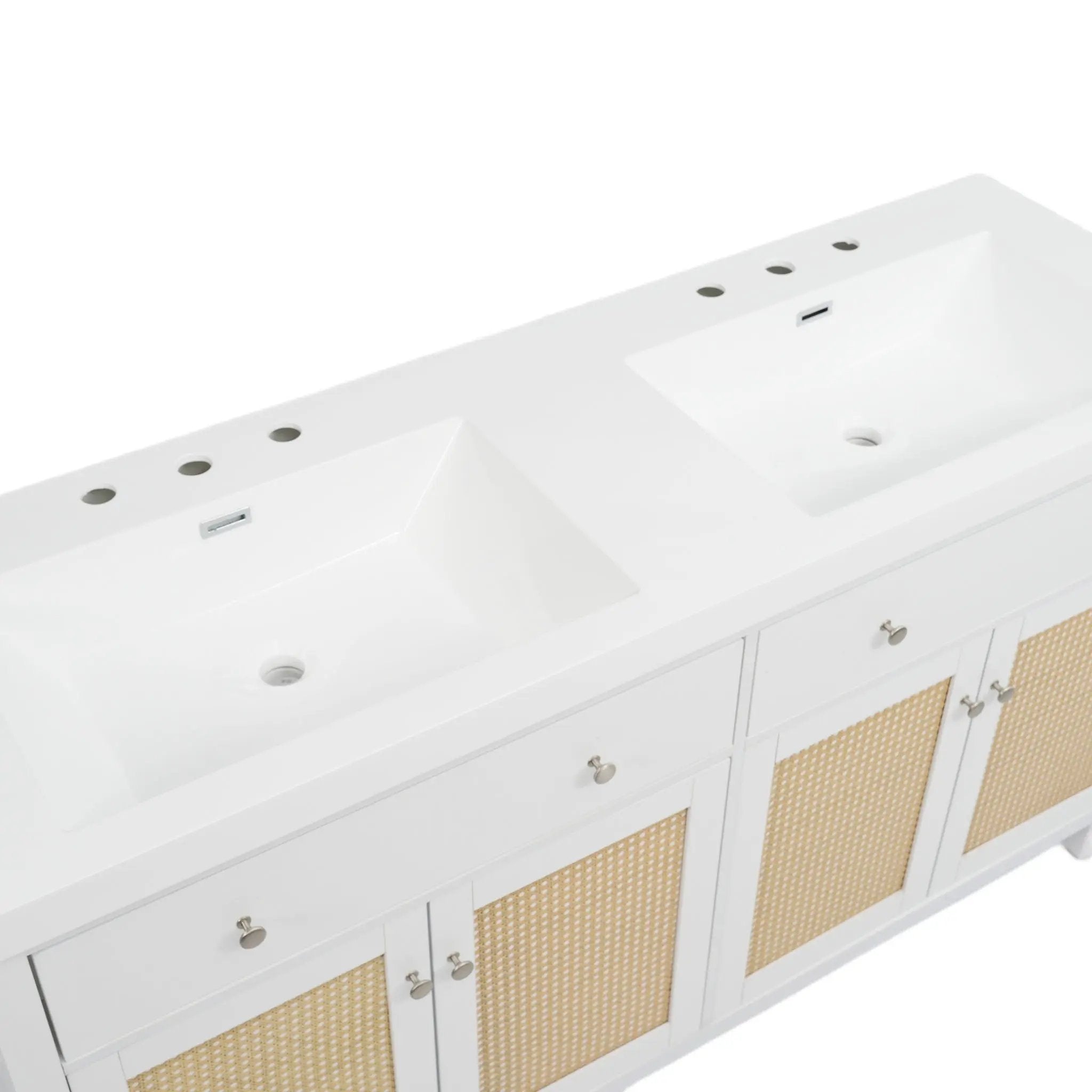 Bathroom Vanity With Double Sink, Large Storage Space by HouseOfZazla