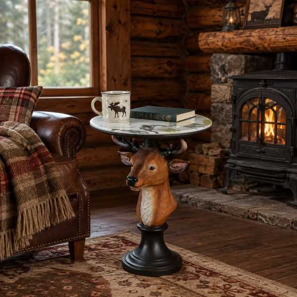 Deer Head Accent Table