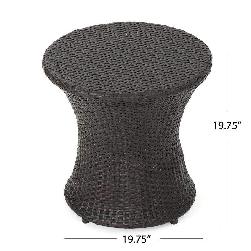 19" Kono Hourglass Table (No Glass Top) End Table by HouseOfZazla