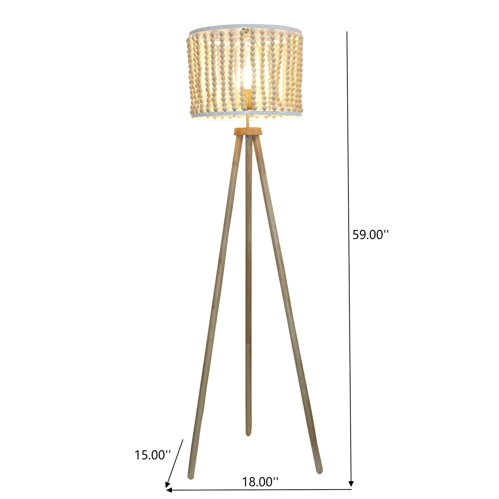 Brillo - 3 Legged Floor Lamp - Brown by HouseOfZazla