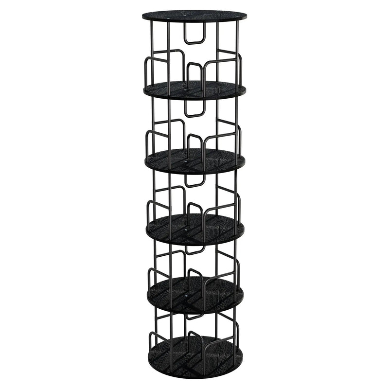 Rotating Bookshelf Tower 5 Tier Spinning 360 Degree Revolving Storage Shelf by Unique Piece Furniture