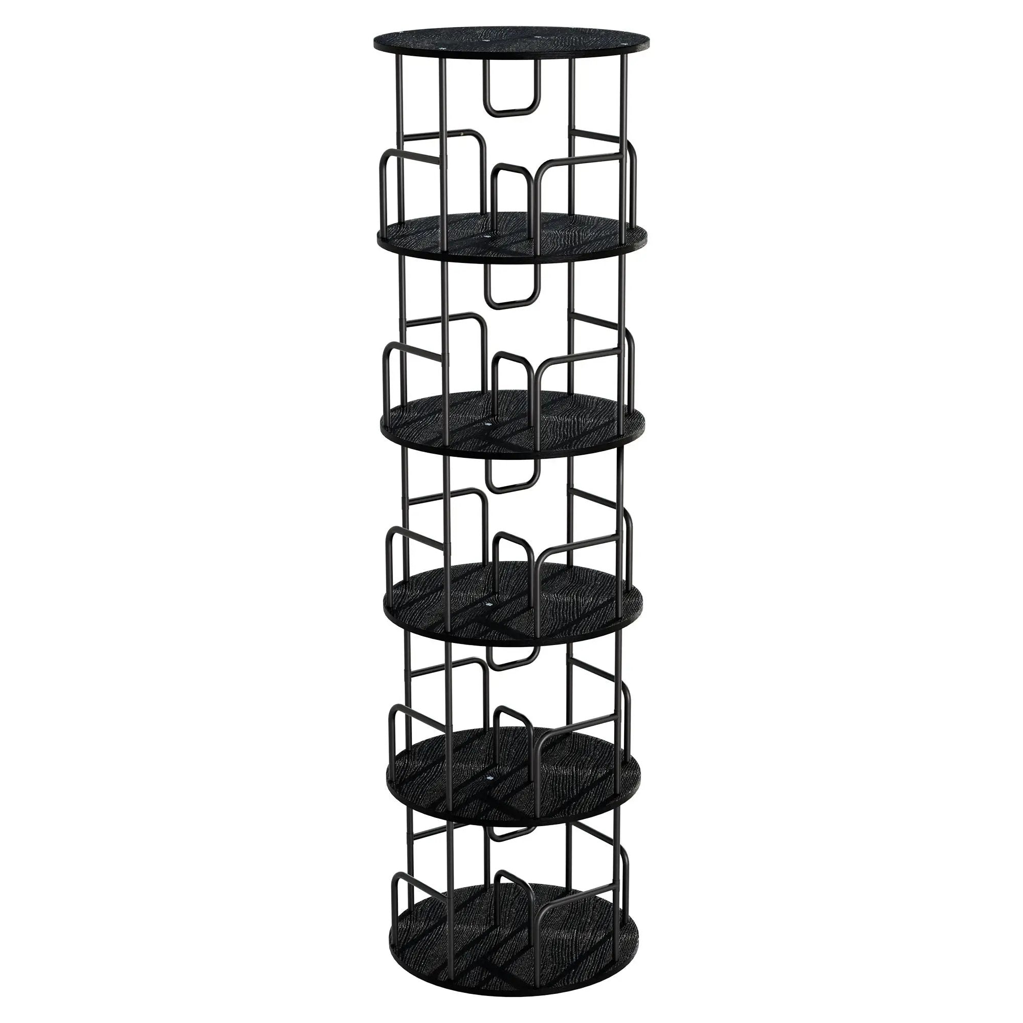 Rotating Bookshelf Tower 5 Tier Spinning 360 Degree Revolving Storage Shelf by HouseOfZazla