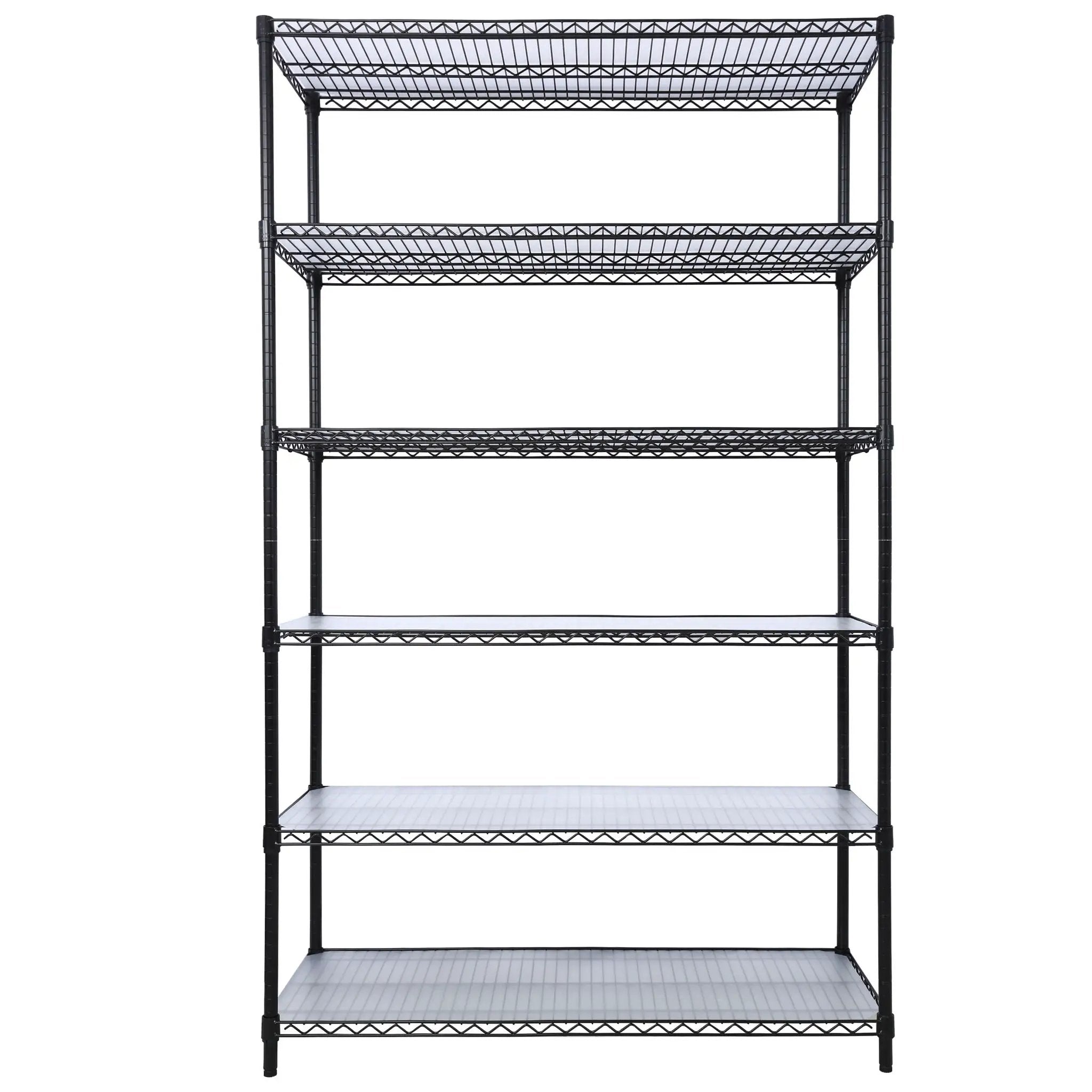 6 Tier 6000Lbs Capacity Nsf Metal Shelf Wire Shelving Unit, Heavy Duty Adjustable Storage Rack With Wheels & Shelf Liners For Commercial Grade Utility Steel Storage Rack by Unique Piece Furniture