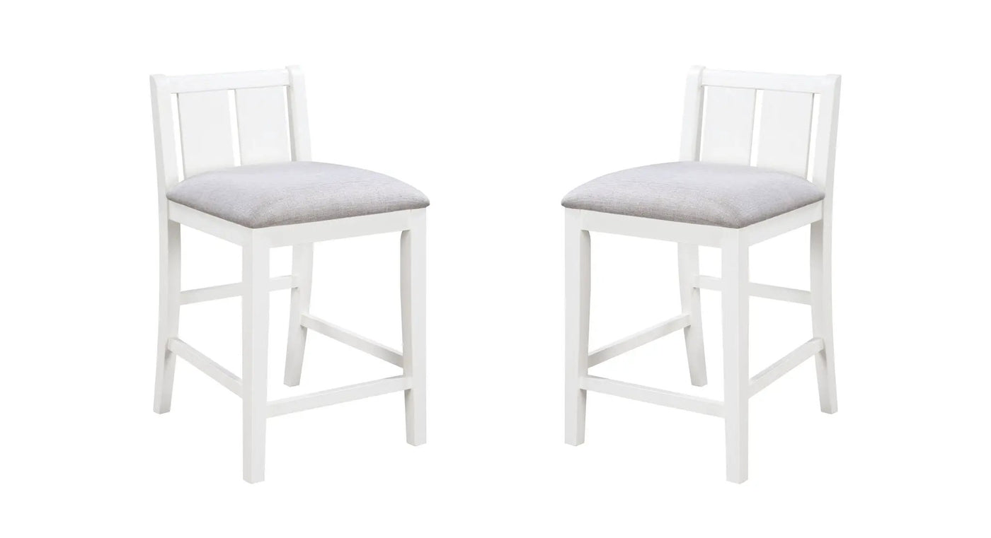 Graham - 3 Piece Small Space Counter Height Dining Table With Shelves And 2 Chairs (Set of 3) by HouseOfZazla