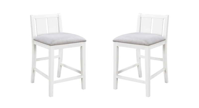 Graham - 3 Piece Small Space Counter Height Dining Table With Shelves And 2 Chairs (Set of 3) by Unique Piece Furniture
