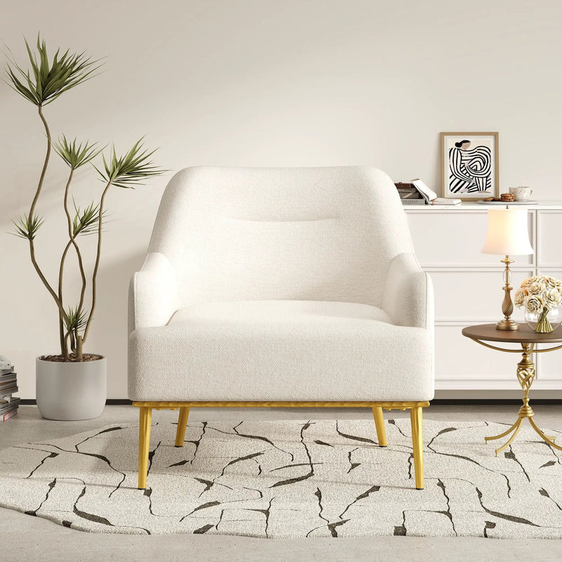 Modern Elegance Accent Chair With Curved Backrest by HouseOfZazla