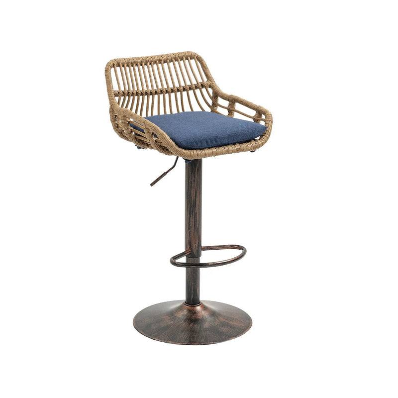 Modern Swivel Bar Stools Adjustable Counter Chairs With Footrest (Set of 2) by HouseOfZazla