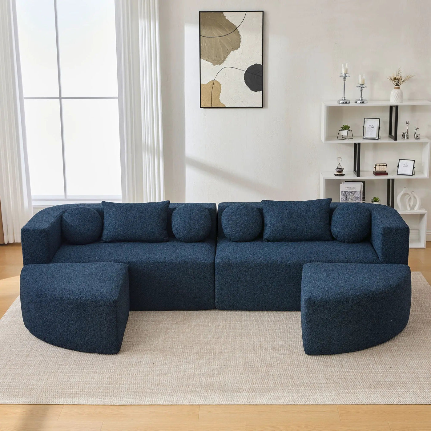 Boneless - Couch Modular Sectional Sofa With Deep Seating And Curved Design by Unique Piece Furniture