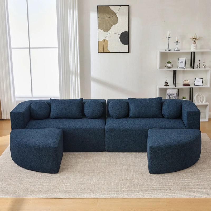 Boneless - Couch Modular Sectional Sofa With Deep Seating And Curved Design by Unique Piece Furniture