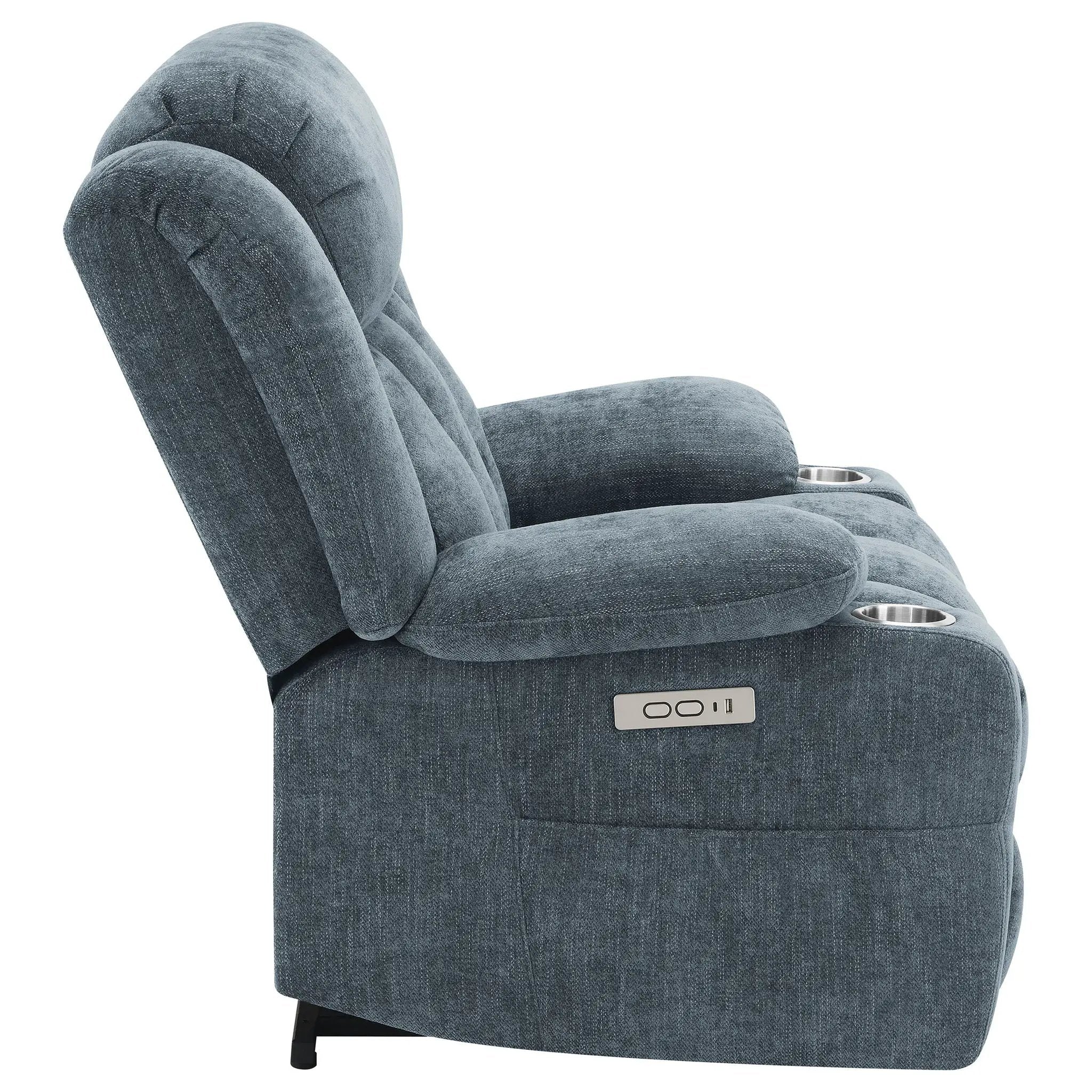 Beca - Upholstered Power Lift Recliner With Cupholders And USB Charging by Unique Piece Furniture