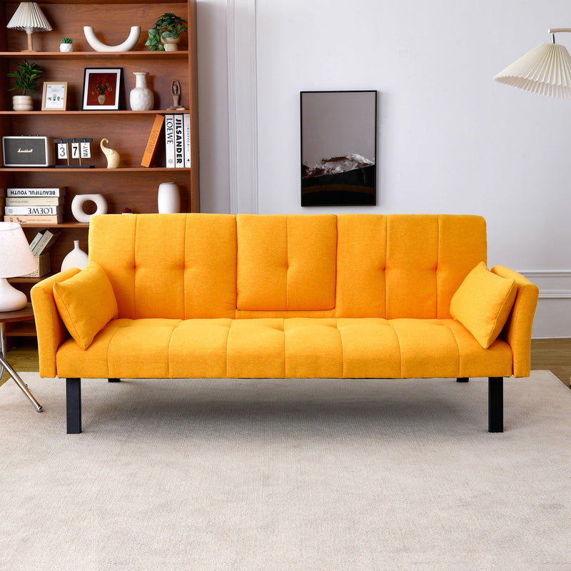 Sofa Bed With Foldable Design And Cup Holder by HouseOfZazla