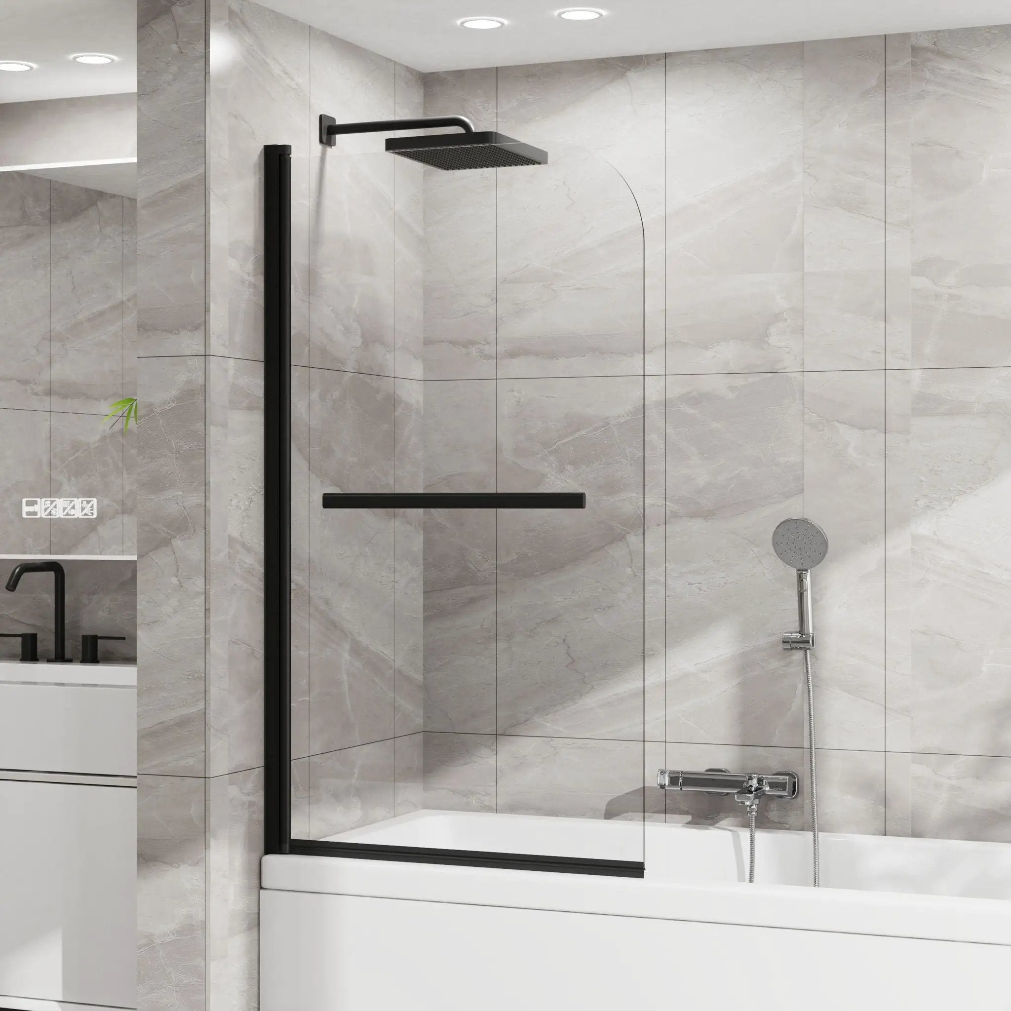 Goodyo - Frameless Bathtub Shower Door - Transparent by HouseOfZazla