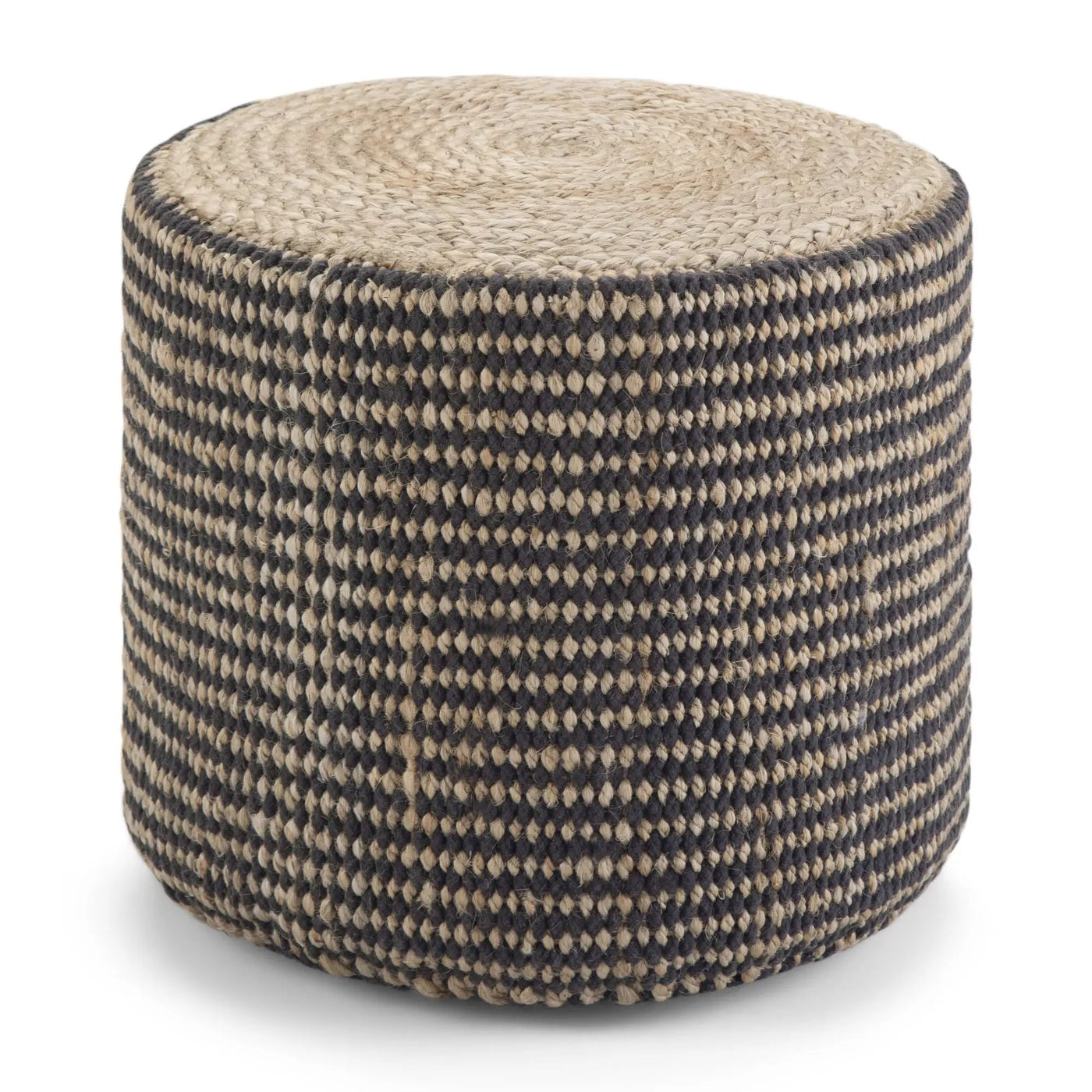 Larissa - Handcrafted Round Braided Pouf by Unique Piece Furniture