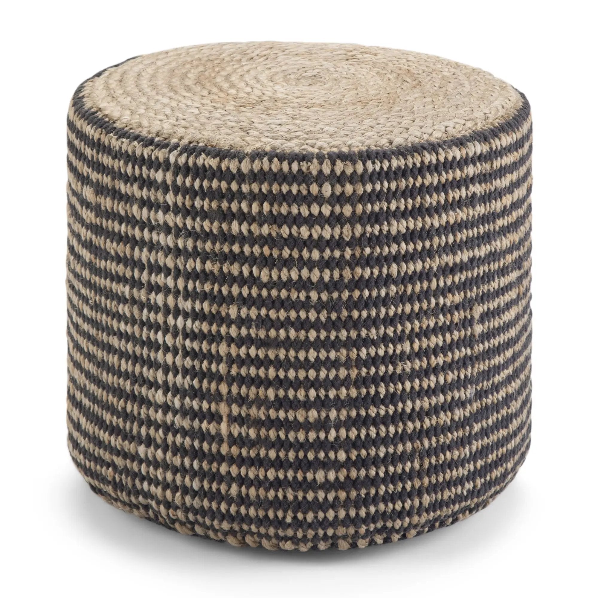 Larissa - Handcrafted Round Braided Pouf by Unique Piece Furniture
