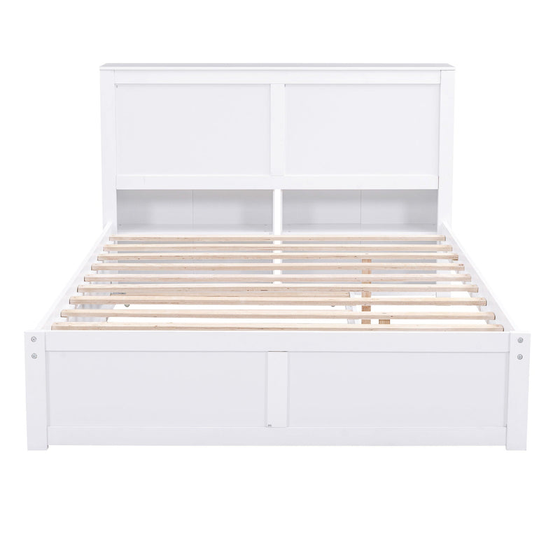 Storage Platform Bed With Pull Out Shelves And Trundle by HouseOfZazla