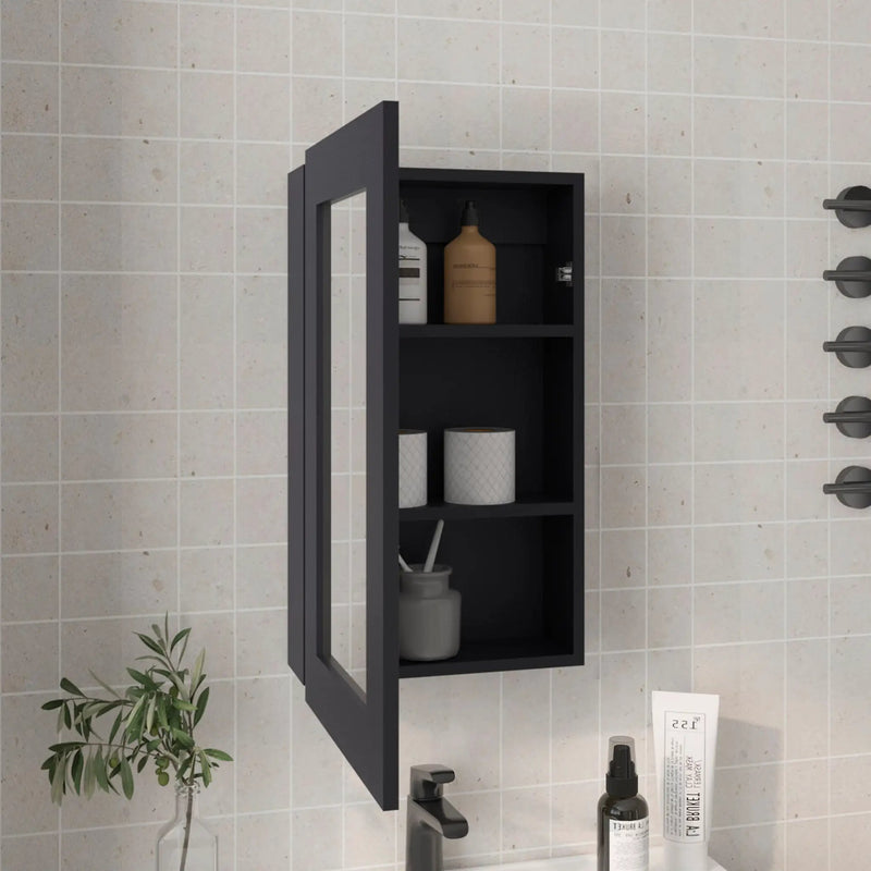 Medicine Cabinet 25.7" H, 1 Door, 3 Shelves, 1 Mirror by HouseOfZazla