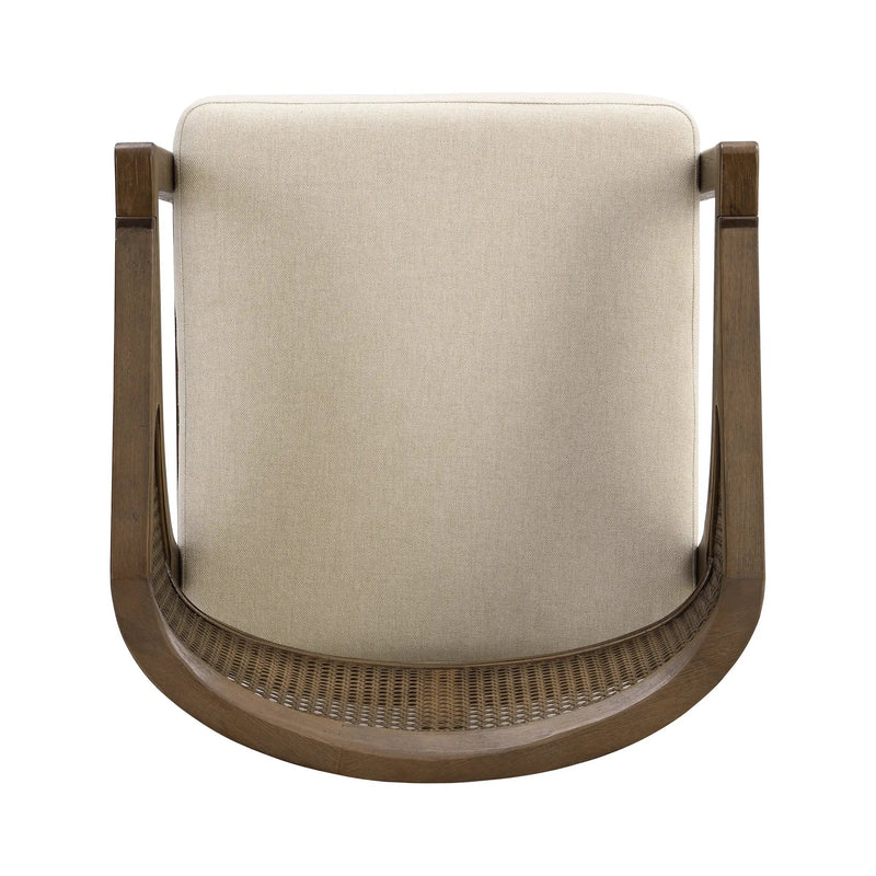 Wooden Frame Counter Stool with Rattan Back - Set of 2 by HouseOfZazla