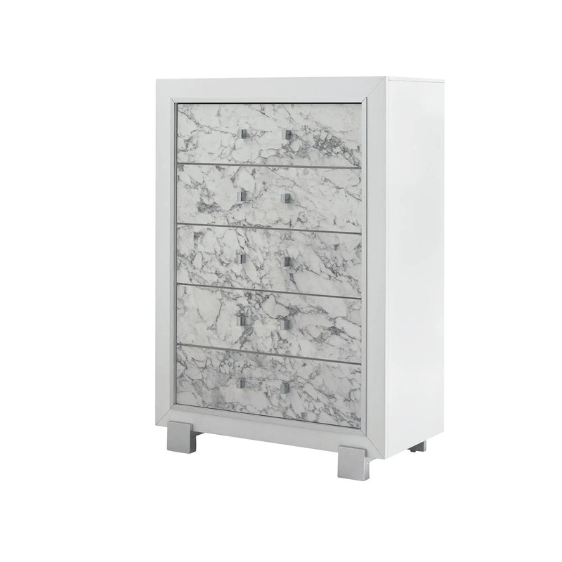 Skye - Marble Chest - White by Unique Piece Furniture