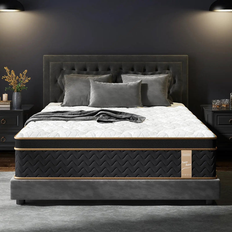 Plush Hybrid Mattresses With Gel Memory Foam, Individual Pocket Spring Motion Isolation Edge Support by Unique Piece Furniture
