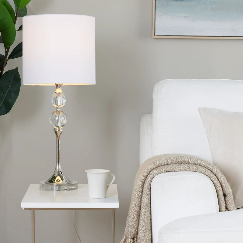 26" Contemporary Crystal Table Lamp by HouseOfZazla
