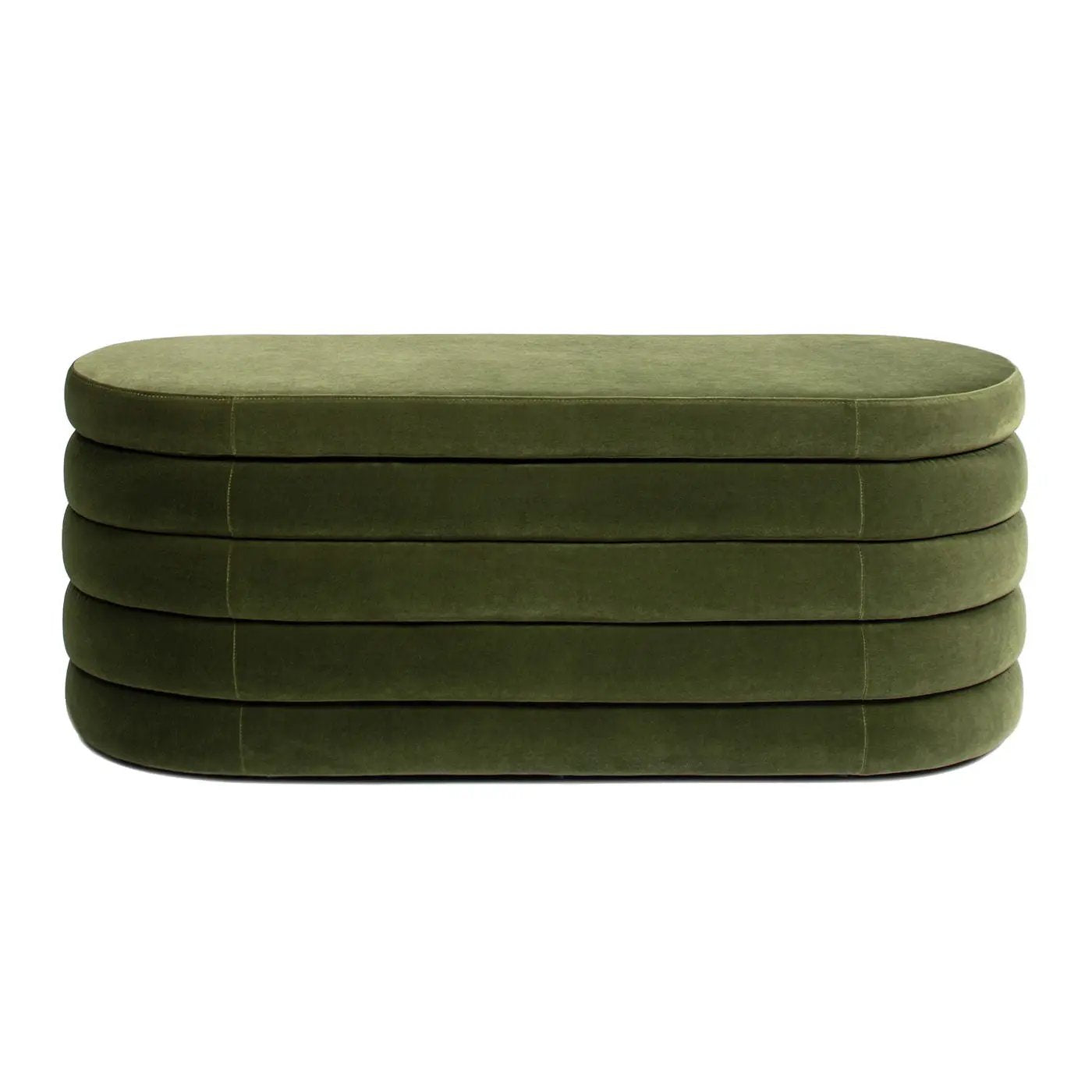 Fuji - Upholstered Oval Storage Bench by HouseOfZazla
