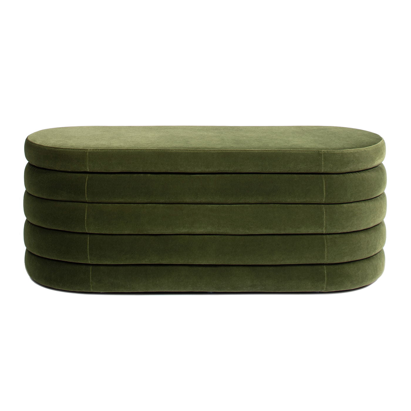 Fuji - Upholstered Oval Storage Bench by HouseOfZazla