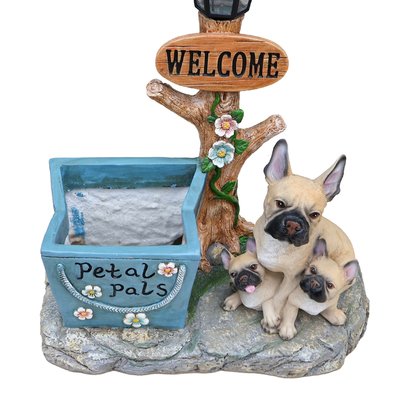 French Bulldog Family Planter Statue by HouseOfZazla