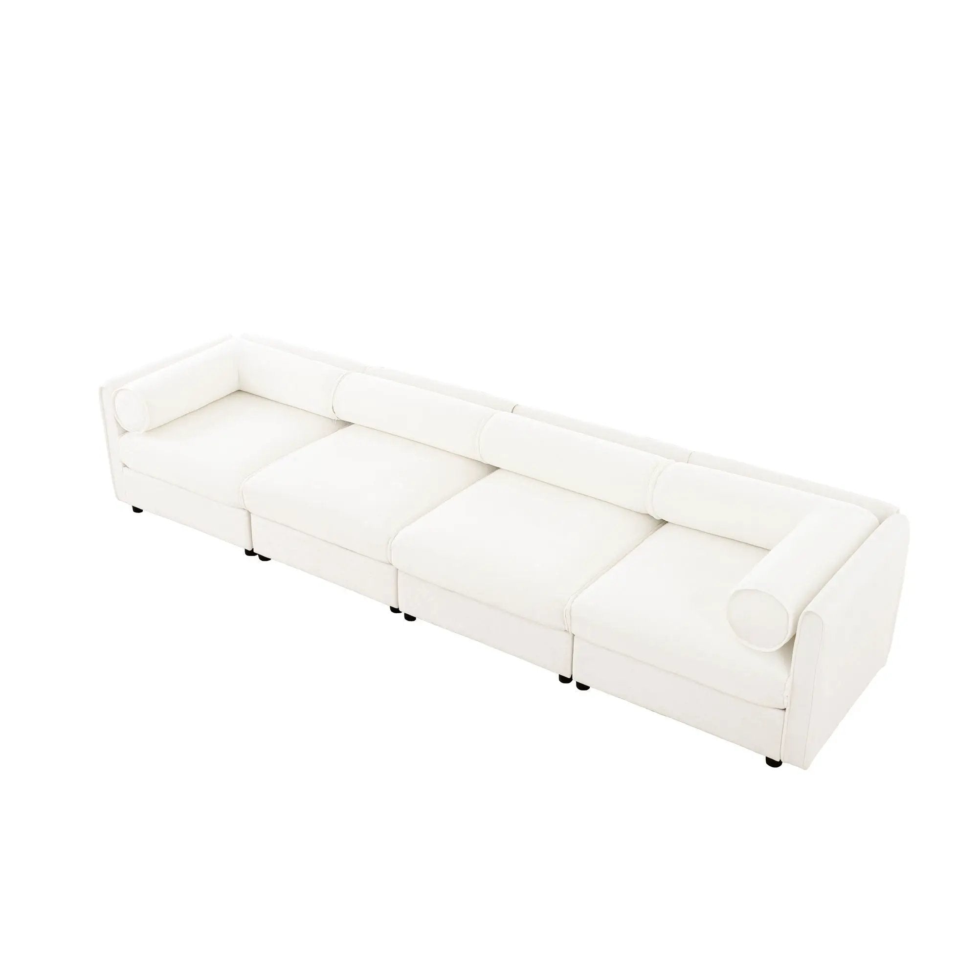 Stylish Sofa With Storage Seat And Cylindrical Backrest by Unique Piece Furniture