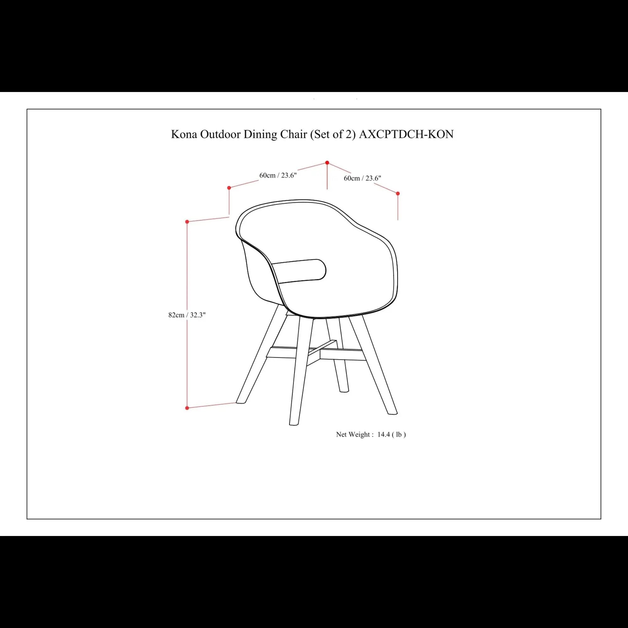 Kona - Outdoor Dining Chair In Plastic (Set of 2) by Unique Piece Furniture