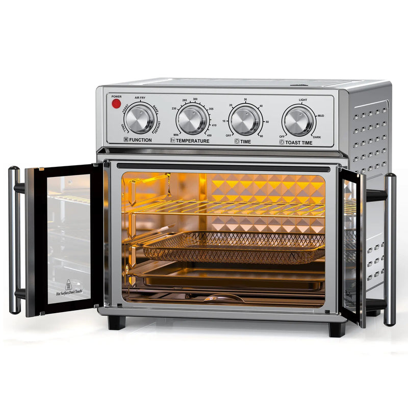 PlumChef 26QT Extra-Large French Double-Door Air Fryer Convection Toaster Oven by HouseOfZazla