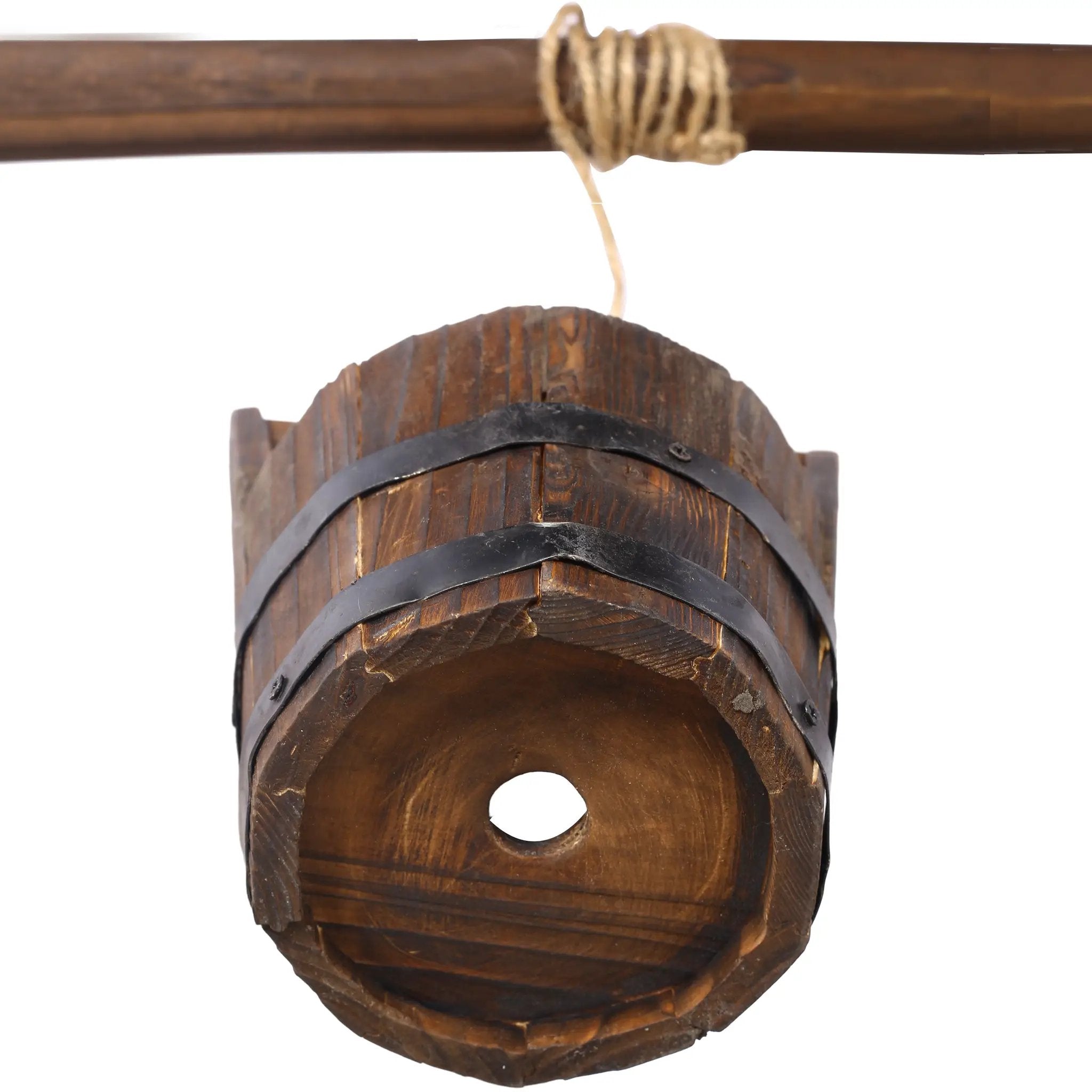 Rustic Wooden Wishing Well Planter by HouseOfZazla
