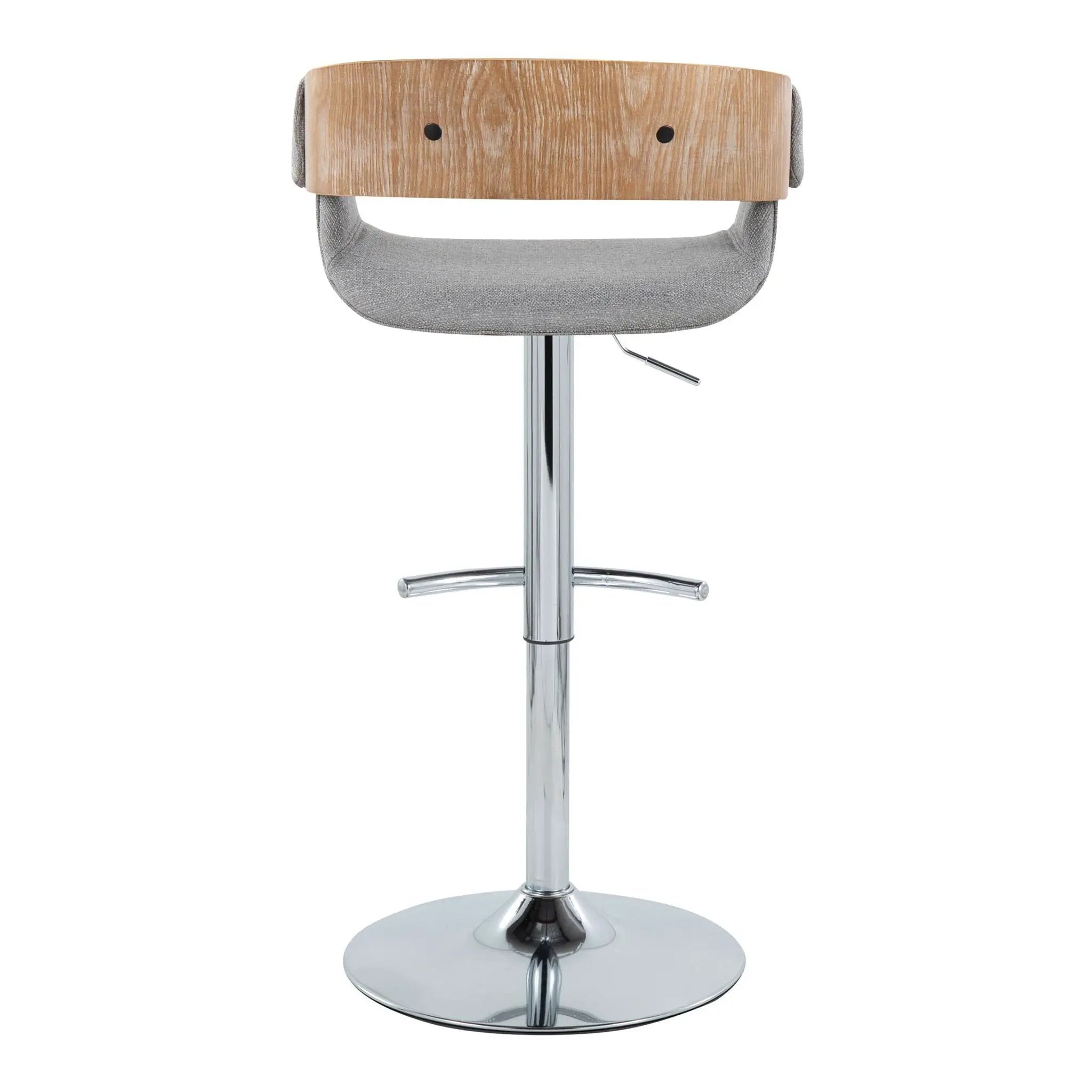Elisa - Mid Century Modern Adjustable Barstool With Swivel With Rounded T Footrest (Set of 2) by Unique Piece Furniture