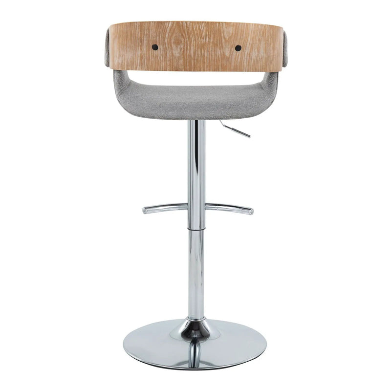 Elisa - Mid Century Modern Adjustable Barstool With Swivel With Rounded T Footrest (Set of 2) by Unique Piece Furniture