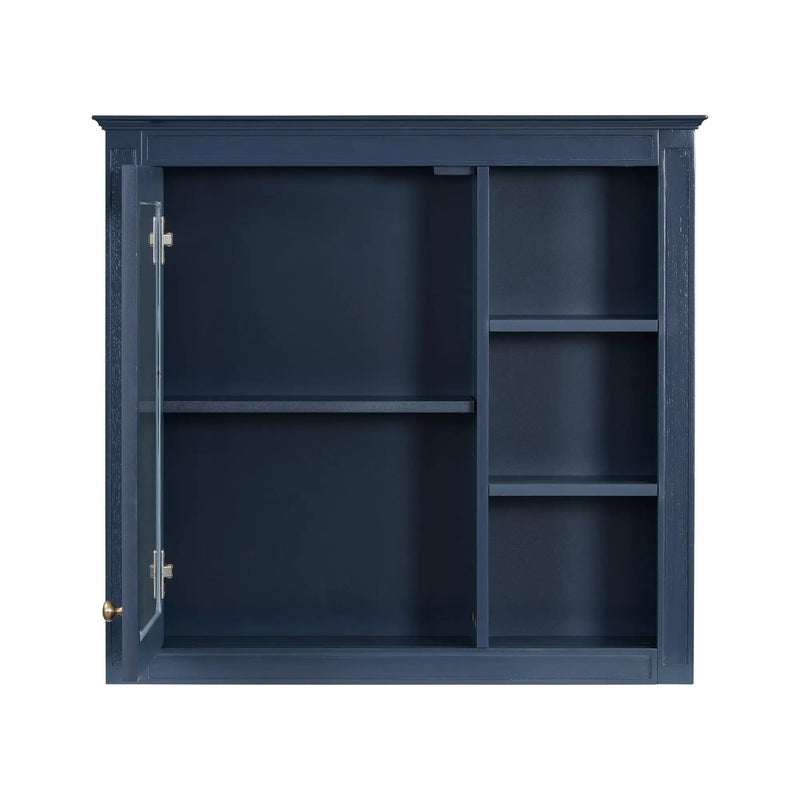 Bathroom Vanity With Medicine Cabinet, Royal Mirror Cabinet, Modern Bathroom Storage Cabinet With 2 Soft Closing Doors And 4 Drawers by HouseOfZazla