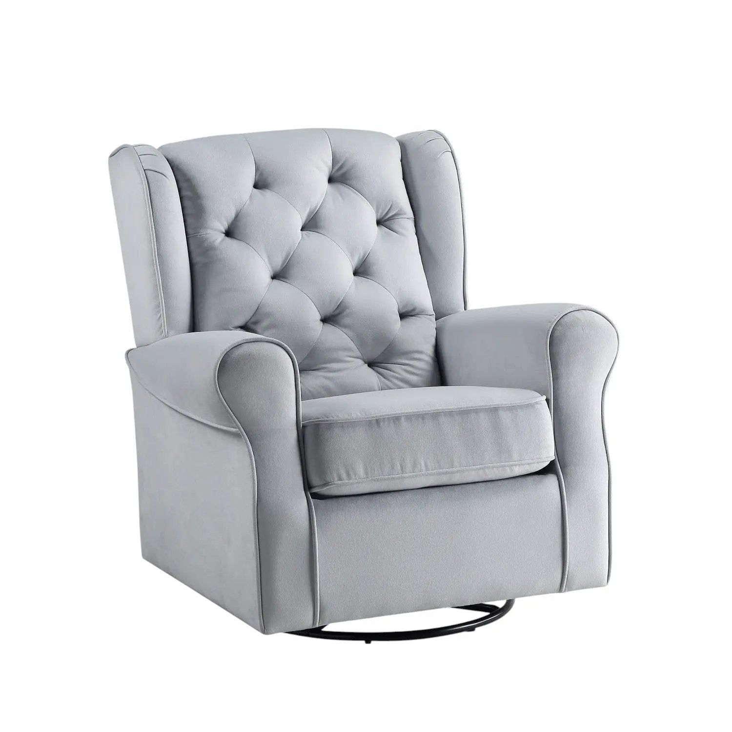 Glider Chair With Swivel - Gray by HouseOfZazla
