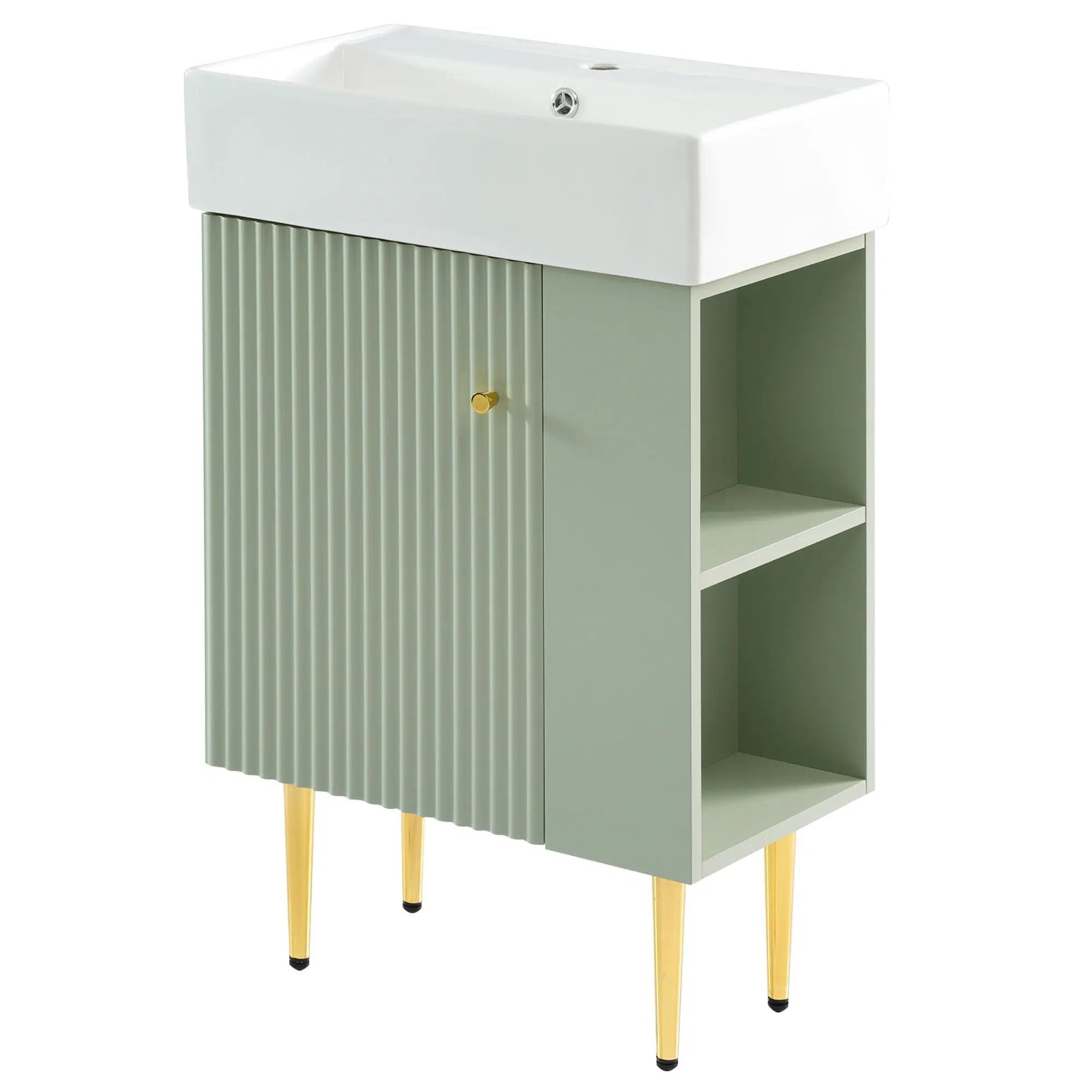 Bathroom Vanity, Combo Cabinet, Bathroom Storage Cabinet, Single Ceramic Sink by HouseOfZazla