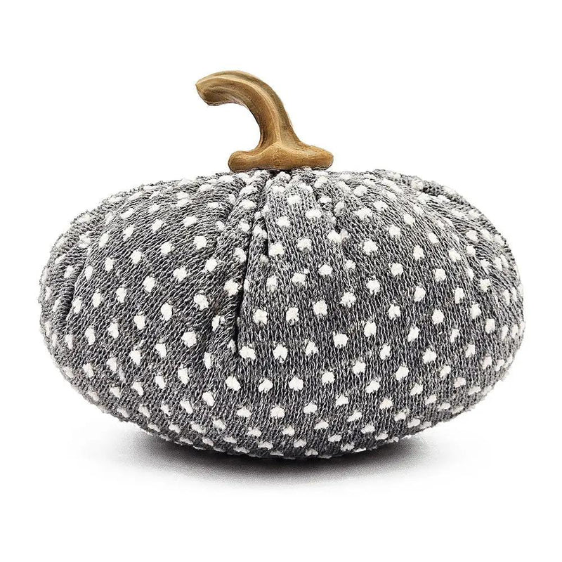 Pumpkin Ornament Decor For Holiday Harvest Festival Fall Festival & Thanksgiving (Set of 3) - White / Gray by Unique Piece Furniture