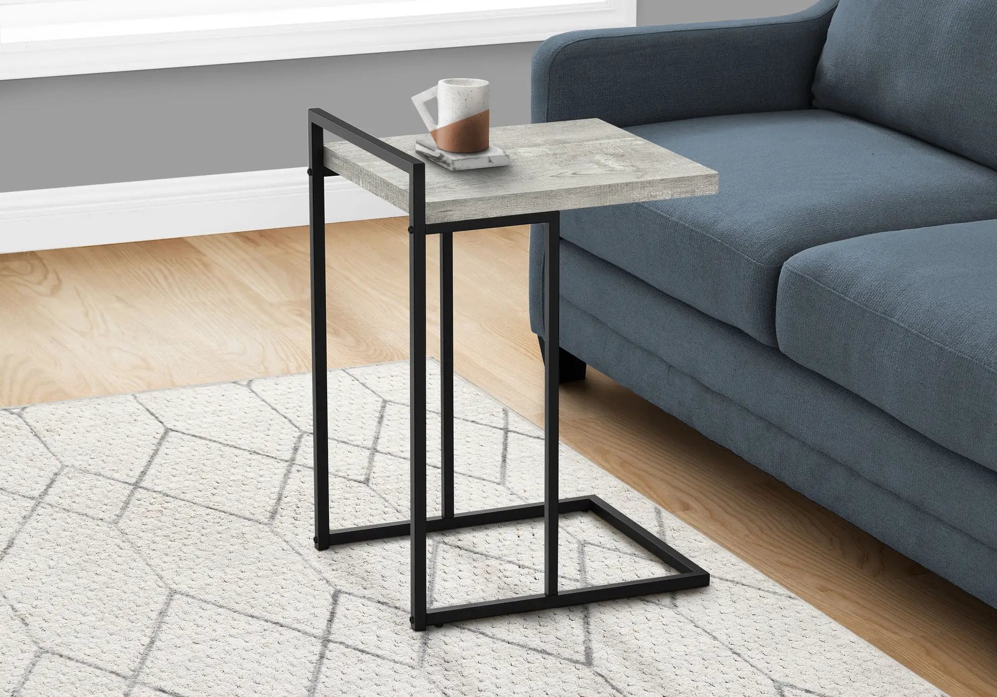Accent Table, C - Shaped, Versatile by Unique Piece Furniture