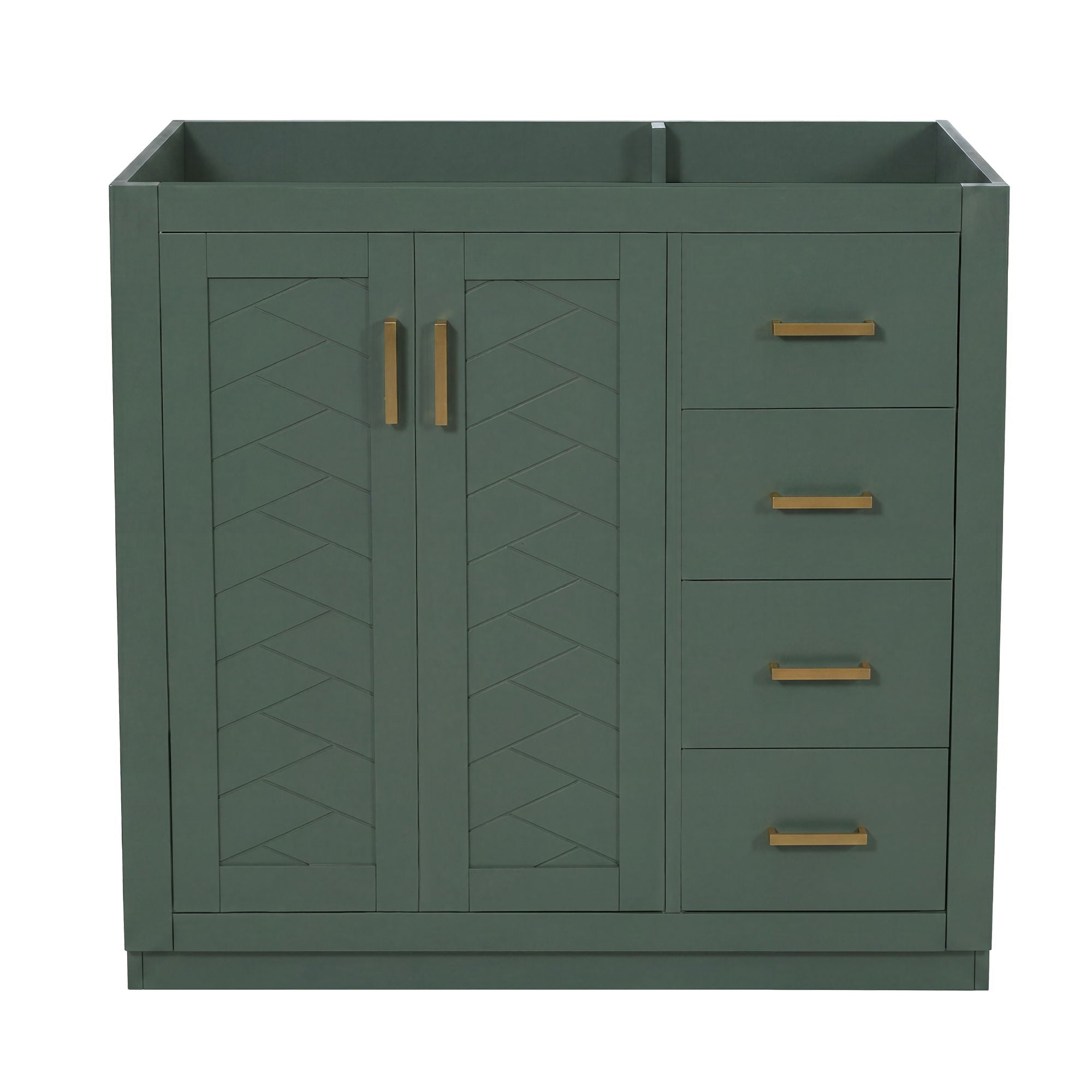 Retro Style Bathroom Vanity, 3 Drawers & Soft Closing Doors by HouseOfZazla