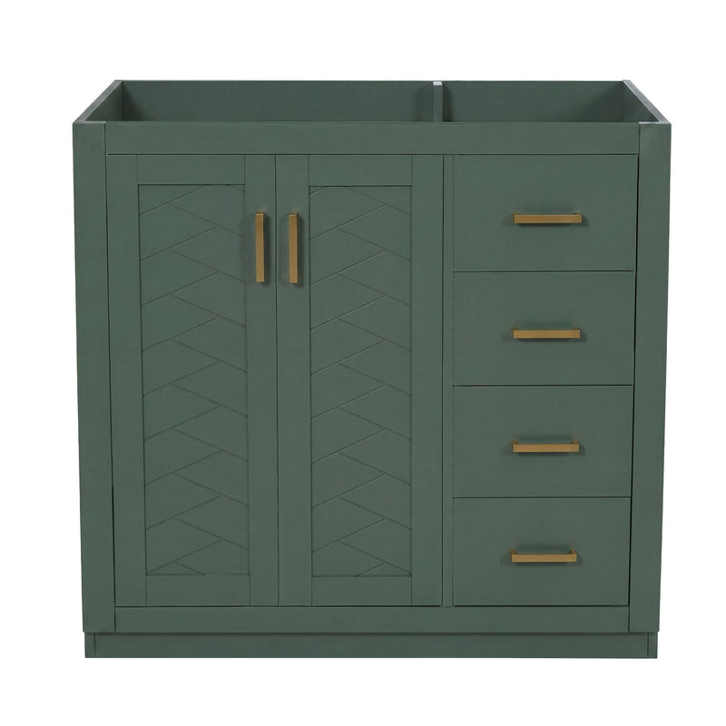 Retro Style Bathroom Vanity, 3 Drawers & Soft Closing Doors by HouseOfZazla