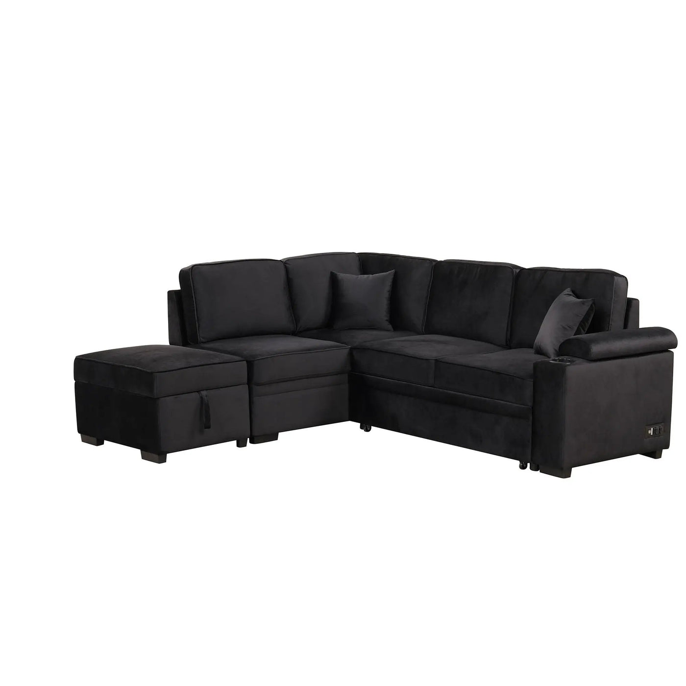 Sleeper Sofa Bed, 2 In 1 Pull Out Sofa Bed L Shape Couch With Storage Ottoman For Living Room, Bedroom Couch And Small Apartment by HouseOfZazla
