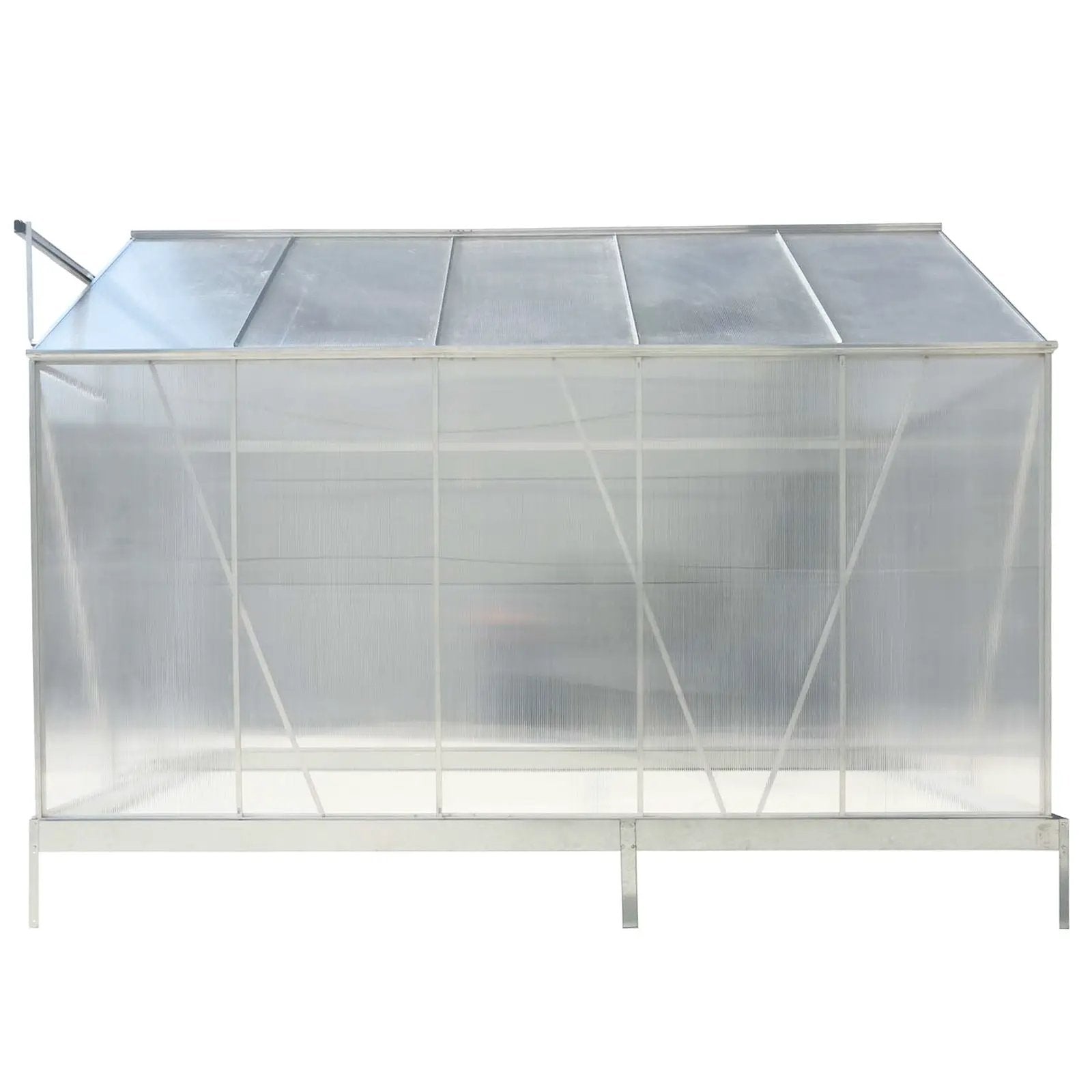 Polycarbonate house, Heavy Duty Outdoor Aluminum Walk-In House Kit With Rain Gutter, Vent And Door For Backyard Garden by HouseOfZazla