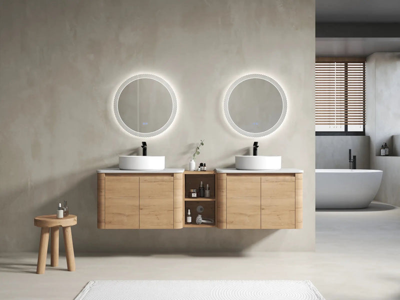 72" Wall-Mounted Bathroom Vanity With Ceramic Art Sink by HouseOfZazla