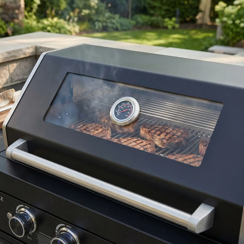 65" 4-Burner 72,000 BTU Black Outdoor Kitchen Island Grill +Side Burner + Marble Countertops by Chery Industrial